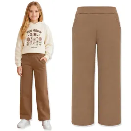 spodnie-dresowe-140-szwedy-dziewczece-proste-wiosna-jesien-cappuccino