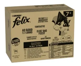Zdjęcie produktu Karma mokra dla kota Felix SoGut Senior 120x85g