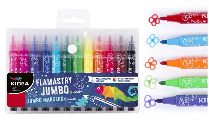 flamastry-jumbo-12-kolorow-kidea-stan-nowy