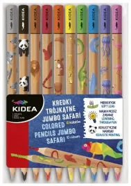 kredki-trojkatne-jumbo-safari-10-kolorow-kidea