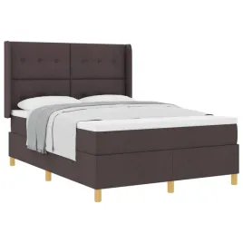 lozko-sprezynowe-z-materacem-ciemny-braz-160-x-200-cm-tkanina