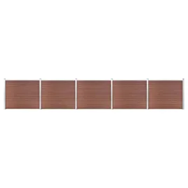 zestaw-ogrodzeniowy-z-wpc-872-x-146-cm-brazowy