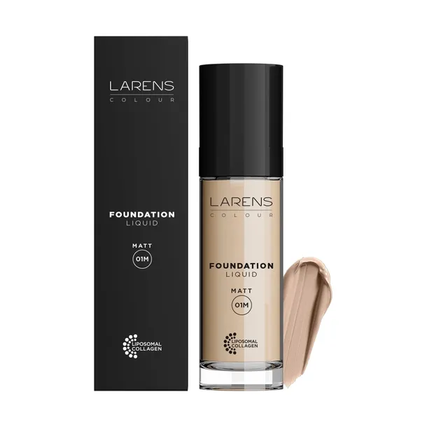 Larens Colour Liquid Foundation Matt 01M Ciepły Pielęgnujący Mat Light 30ml