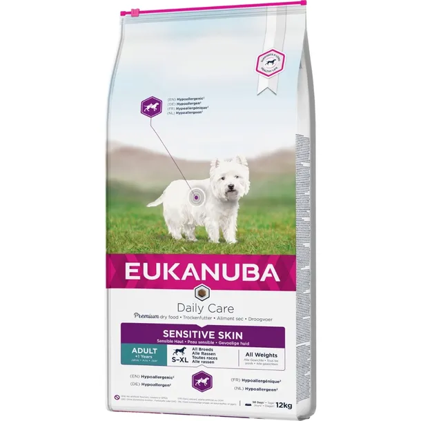 EUKANUBA Daily Care Sensitive Skin sucha karma dla psa RYBY OCEANICZNE 12kg