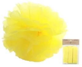 ozdoba-papierowa-pompon-zolta-25cm-3szt
