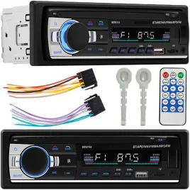 radio-samochodowe-bluetooth-usb-sd-mp3-aux-1din-zestaw-pilot-sterujacy