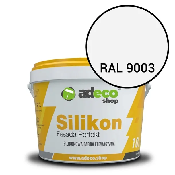 Farba Elewacyjna PERFEKT SILIKON 10L kolor RAL9003