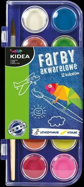 farby-akwarelowe-12-kolorow-kidea-stan-nowy