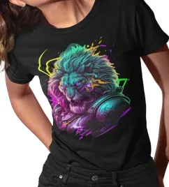 damska-koszulka-bad-zwierzeta-lion-2