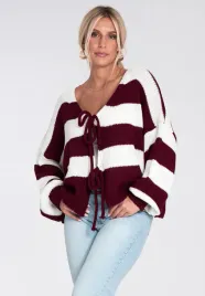 damski-krotki-sweter-w-paski-z-wiazaniem-z-przodu-v-neck-luzny-casual-m12