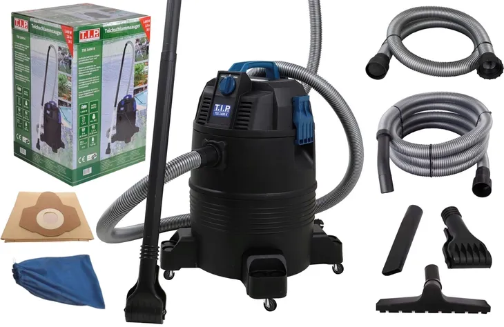 Odkurzacz do Oczek Wodnych Stawu Basenu Mułu 1600W 20kPa Sucho Mokro 4w1