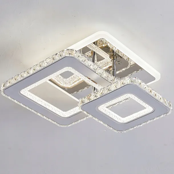 LAMPA SUFITOWA KRYSZTAŁOWA glamour wisząca ŻYRANDOL PLAFON LED + PILOT