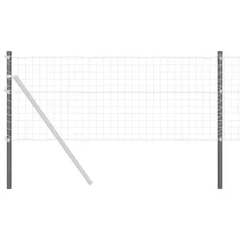 slupek-ogrodzeniowy-2-pcs-szary-80-cm-stal-malowana-proszkowo