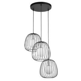 kaskadowa-lampa-zwieszana-bell-40725-sigma-klatka-bubbles-czarna-srebrna
