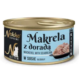 nekko-supreme-mokra-karma-dla-kota-kociat-kitten-makrela-dorada-w-sosie-80g