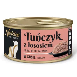 nekko-supreme-mokra-karma-dla-kota-adult-tunczyk-losos-w-sosie-puszka-80g