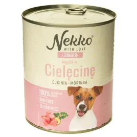 mokra-karma-dla-psa-szczeniat-nekko-junior-cielecina-cukinia-moringa-800g