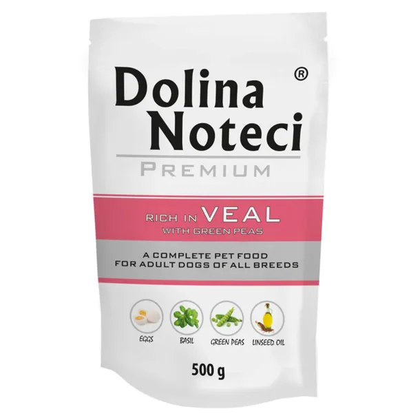 Dolina Noteci Premium Adult Cielęcina Groszek Mokra Karma Dla Psa 500g
