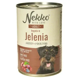 nekko-jelen-jagody-pokrzywa-mokra-karma-dla-psa-400g-100percent-natury-bez-zboz