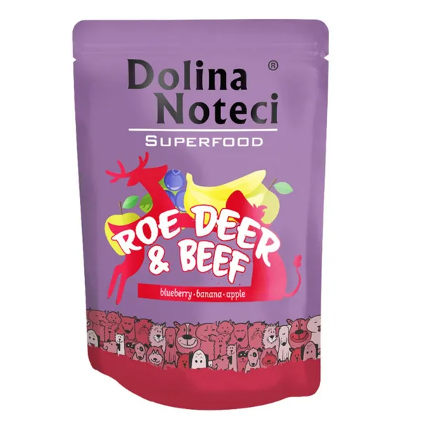Mokra Karma Dla Psa Dolina Noteci Superfood Adult Sarna Wołowina 300g