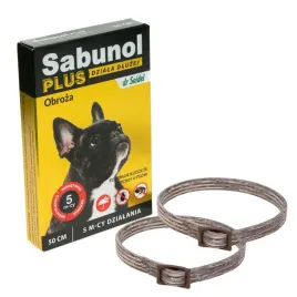 sabunol-plus-obroza-przeciw-pchlom-i-kleszczom-dla-psa-brazowa-2x50cm