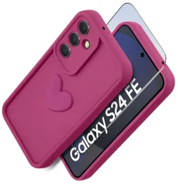 etui-do-samsung-s24-fe-silikonowe-matowe-serce-szklo-ochronne-na-ekran-9h