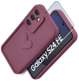 etui-do-samsung-s24-fe-silikonowe-matowe-serce-szklo-ochronne-na-ekran-9h