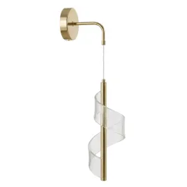lampa-scienna-kinkiet-led-zlota-transparentna-spirala-pojedyncza-regulacja