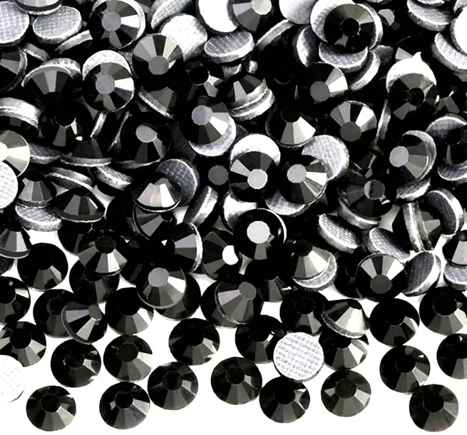 Termo dżety szklane cyrkonie aplikacja czarny ss10 3mm 1000 sztuk
