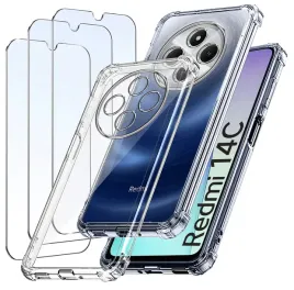 zestaw-etui-do-xiaomi-redmi-14c-anti-shock-clear-wzmacniane-3-sztuki-szklo