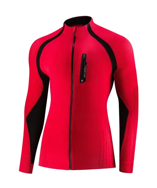 Termoaktywna rozpinana bluza męska ACTIVE PRO Brubeck czerwony L
