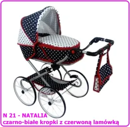 wozek-dla-lalek-gleboko-spacerowy-natalia-retro-n21-czarno-bialy-kropki-z-c