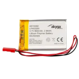 akumulator-li-po-lp453350-akyga-3-7v-800mah-pcm-zlacze-jst-2-pin-150mm
