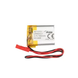 lp402025-akumulator-li-po-akyga-3-7v-150mah-pcm-zlacze-jst-2-pin-150mm