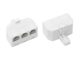 wtyk-rj11-talvico-bialy-adapter-4c-wtyk-modul-3-gniazdo-10-sztuk