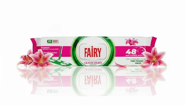 FAIRY WKŁADY DO MOPA NAWILŻANE CHUSTECZKI JEDNORAZOWE ZAPACH LILII 50SZT