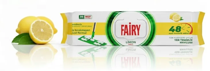 FAIRY WKŁADY DO MOPA NAWILŻANE CHUSTECZKI JEDNORAZOWE ZAPACH CYTRYNY 50SZT