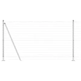 ogrodzenie-z-slupkiem-srebrny-12-x-10-m-stal
