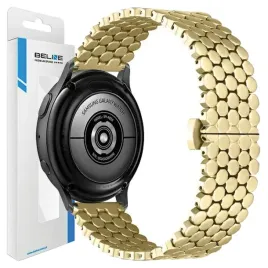 beline-pasek-do-zegarkow-20mm-metal-honeycomb-zloty-do-zegarkow-uniwersalny