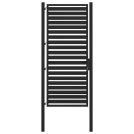 brama-ogrodowa-zamykana-na-klucz-czarna-100x200cm-aluminiowa