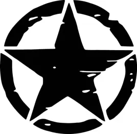naklejka-na-auto-szybe-gwiazda-wojskowa-poszarpana