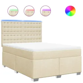 lozko-kontynentalne-kremowe-190-x-140-x-1405-1505-cm-z-led-i-topperem