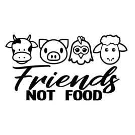 naklejka-na-auto-szybe-friends-not-food-vege