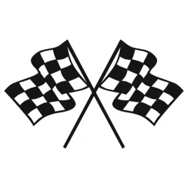 naklejka-na-auto-szybe-flaga-czarno-biala-krata