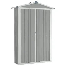 szopa-ogrodowa-z-stali-galwanizowanej-z-polkami-szara-116x45x175-cm