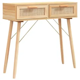 stolik-konsolowy-brazowy-80-x-30-x-75-cm-z-2-szufladami-i-rattanem