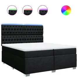 lozko-kontynentalne-200x200-cm-czarne-z-oswietleniem-led-i-topperem