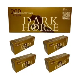 5-x-dark-horse-copper-200-szt-gilzy-papierosowe-ks-tyton-brazowe-tutki-8-mm