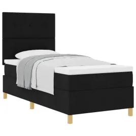 czarne-lozko-sprezynowe-z-materacem-203-x-80-x-128-cm