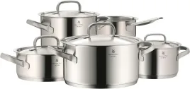 wmf-gourmet-plus-5-czesciowy-zestaw-garnkow-stal-nierdzewna-matowana-nowy